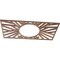 Ekena Millwork Hoover Wood Fretwork Pierced Ceiling Medallion, Walnut, 20"W x 10"H x 7 3/8"ID x 3/8"T CMWP20X10X0375HOWA - alternate 3
